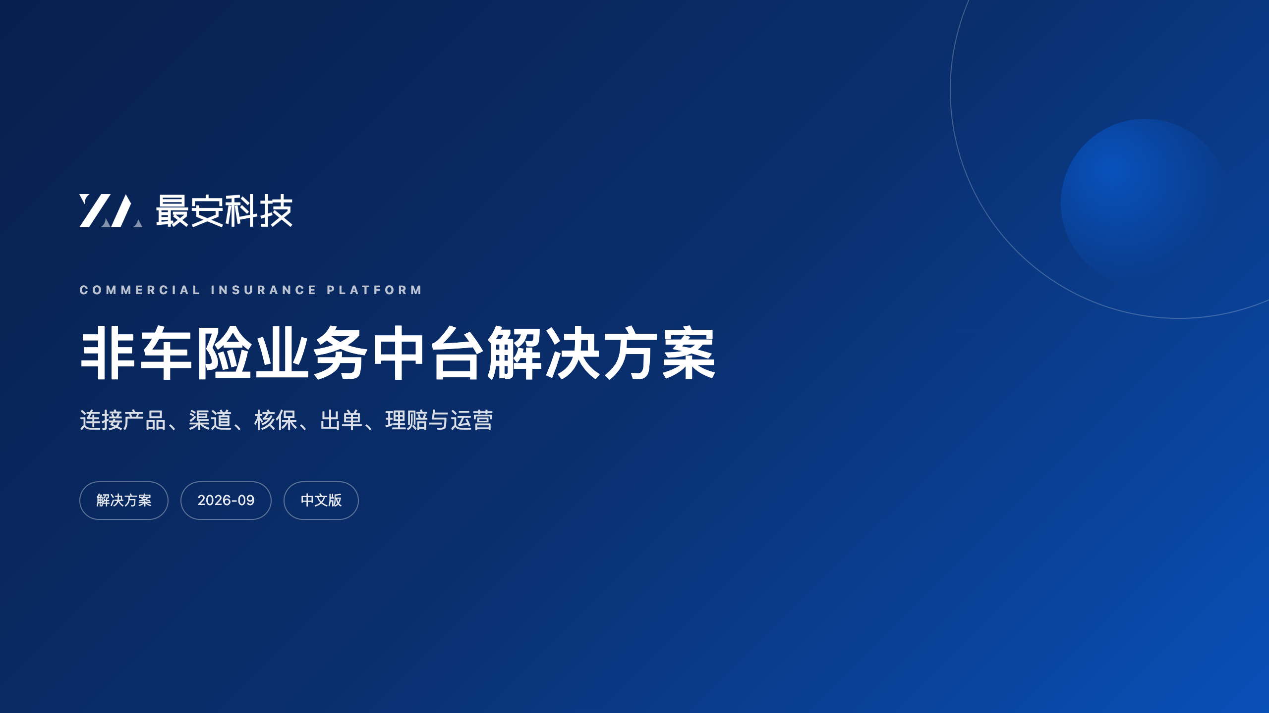 非车险业务中台解决方案封面